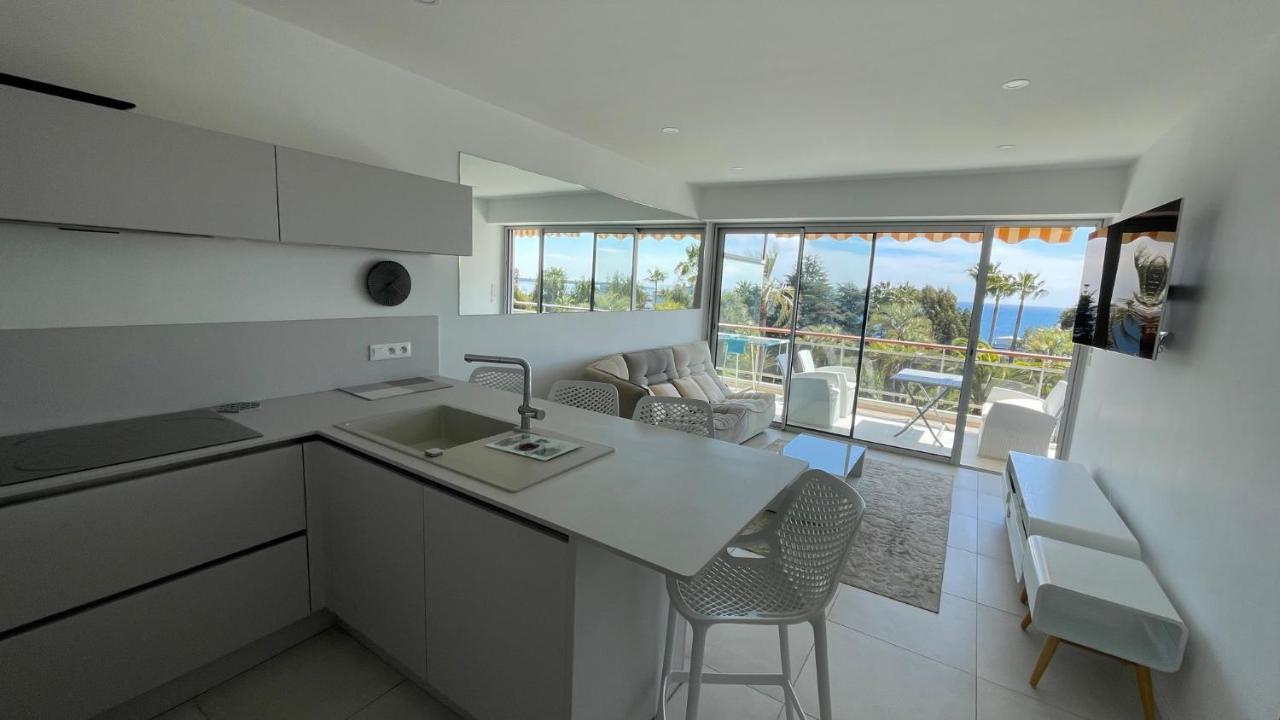 Appartement 2 Chambres Vue Mer Panoramique, Proche Croisette Cannes Vallauris Kültér fotó