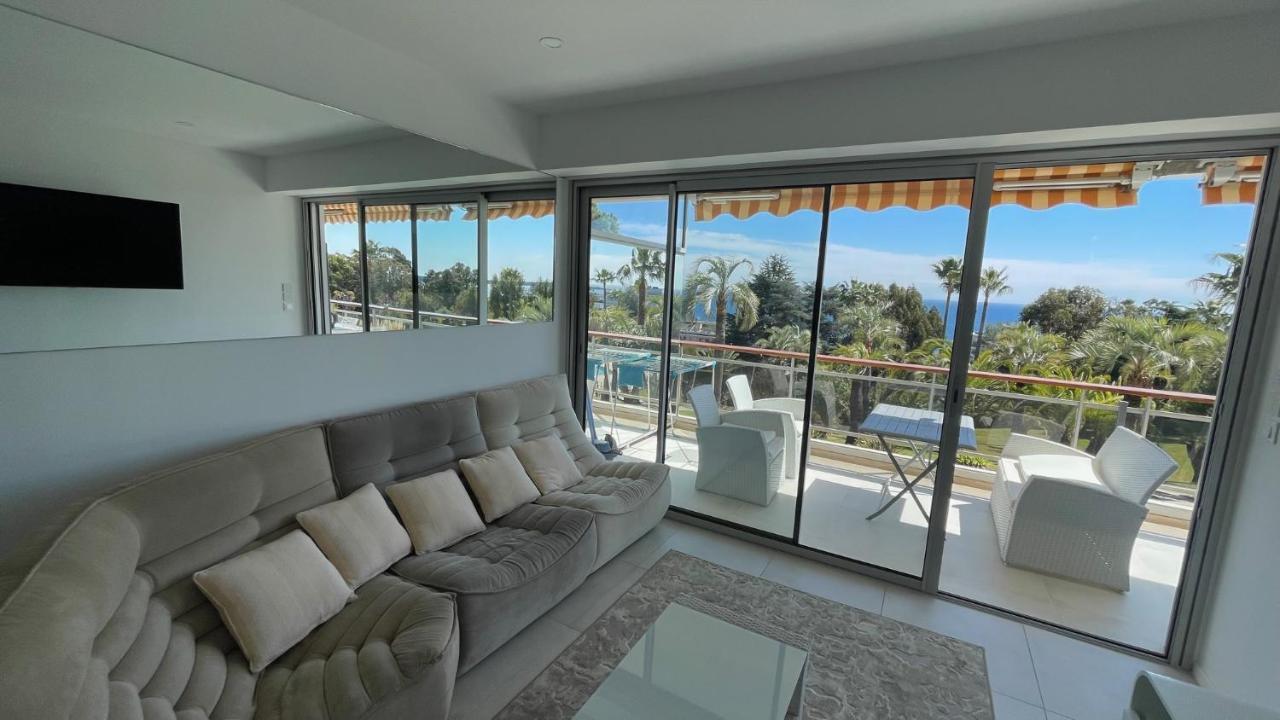 Appartement 2 Chambres Vue Mer Panoramique, Proche Croisette Cannes Vallauris Kültér fotó
